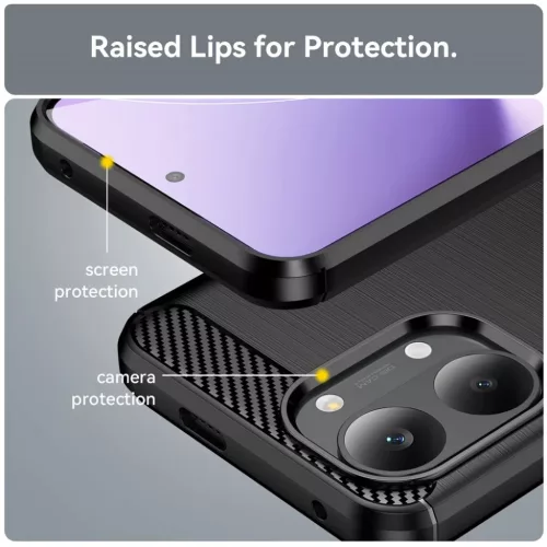 Xiaomi Poco X8 Pro Max Fekete Techsuit Carbon Silicone tok-5949419361423 3 kép