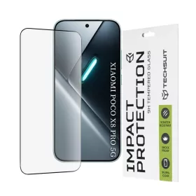    Xiaomi Poco X8 Pro Fekete Techsuit - 111D Teljes Fedő / Teljes Ragasztásos üvegfólia