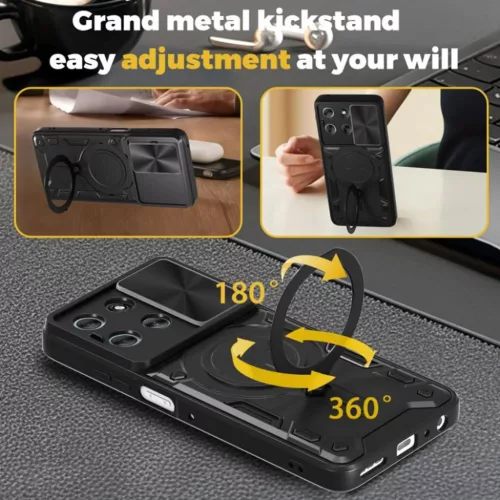 Techsuit - CamGuard Pro - Motorola Moto G77 - Fekete tok-5949419361263 7 kép