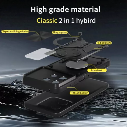 Techsuit - CamGuard Pro - Motorola Moto G77 - Fekete tok-5949419361263 10 kép