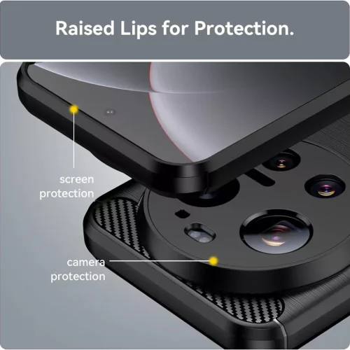 Xiaomi 17 Ultra Kék Techsuit Carbon Szilikon tok-5949419361799 4 kép