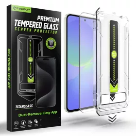   Samsung Galaxy A36 5G / A37 5G Átlátszó Techsuit TitanGlass CrystalHD üvegfólia [Ujjlenyomat feloldáshoz kompatibilis] üvegfólia