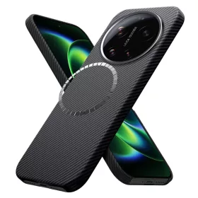 Xiaomi 17 Ultra Fekete Techsuit Aramid Fiber MagSafe tok
