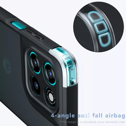Techsuit - PureFrost MagSafe - Motorola Moto G77 / G67 - Frosted Black-5949419362840 3 kép