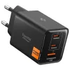 Spigen - Hálózati Töltő Essential EE473EU (ACH09465) - USB, 2x Type-C, Gyors Töltés, Quantum Boost, 47W - Fekete