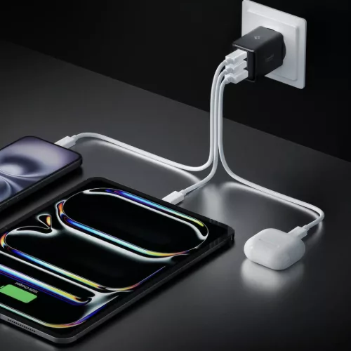 Spigen - Hálózati Töltő Essential EE473EU (ACH09465) - USB, 2x Typ-8800283302998 6 kép