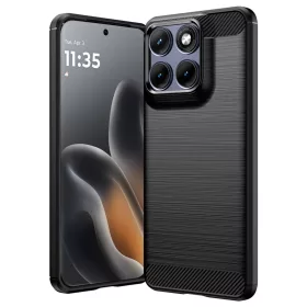  Motorola Edge 70 Fusion Fekete Techsuit Carbon Silicone tok