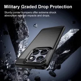 Techsuit - Carbon Silicone - Motorola Edge 70 Fusion - Fekete tok-5949419363205 2 kép