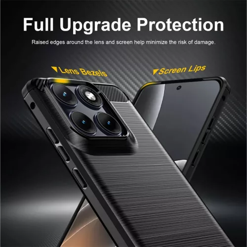 Techsuit - Carbon Silicone - Motorola Edge 70 Fusion - Fekete tok-5949419363205 3 kép