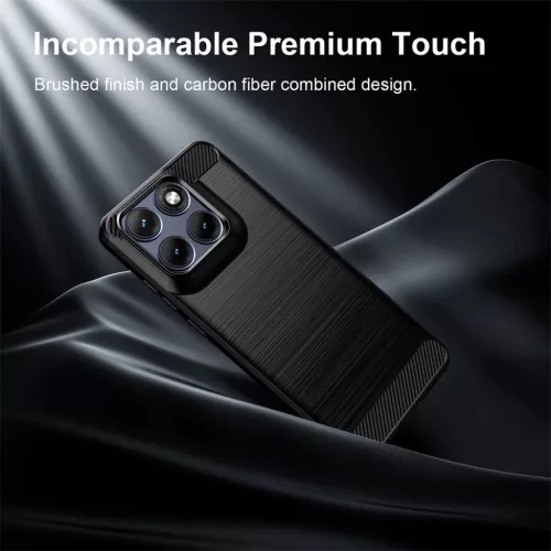 Techsuit - Carbon Silicone - Motorola Edge 70 Fusion - Fekete tok-5949419363205 4 kép