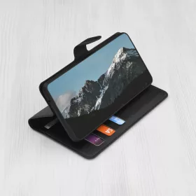 Techsuit - Bőr Fliptok - Honor 600 Lite - Fekete tok-5949419363106 2 kép