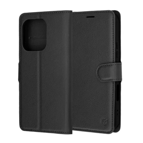 Techsuit - Bőr Fliptok - Honor 600 Lite - Fekete tok-5949419363106 6 kép