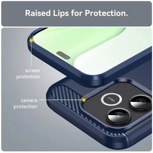  Honor 600 Lite Kék Techsuit Carbon Silicone tok-5949419364318 3 kép