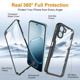 Oppo A6x 4G / A6x 5G Fekete Techsuit ColorVerse 360 Sorozat + képerny-5949419364400 2 kép