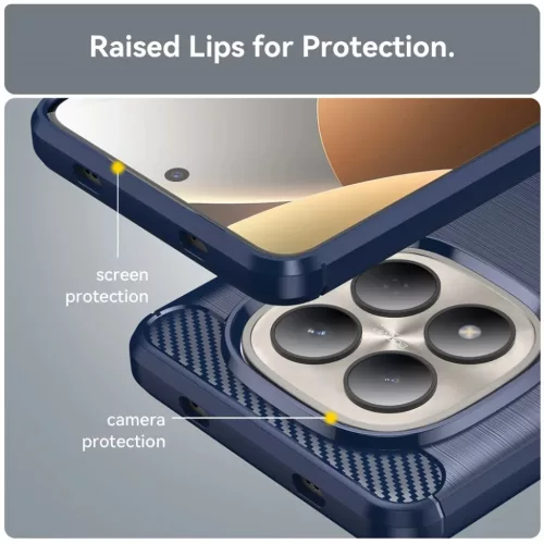 Xiaomi Redmi Note 15 Pro 4G Kék Techsuit Carbon Silicone tok-5949419365018 4 kép