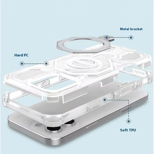 Xiaomi Redmi Note 15 Pro 4G Fehér Átlátszó Techsuit Carbon Shield -5949419364974 5 kép