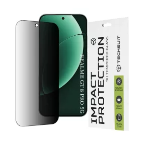 Realme GT 8 Pro Fekete Techsuit 111D Privacy Full Glue üvegfólia-5949419365445 2 kép
