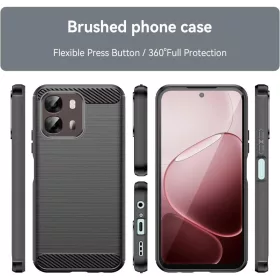 Oppo A6x 4G / A6x 5G Kék Techsuit Carbon Szilikon tok-5949419366534 2 kép