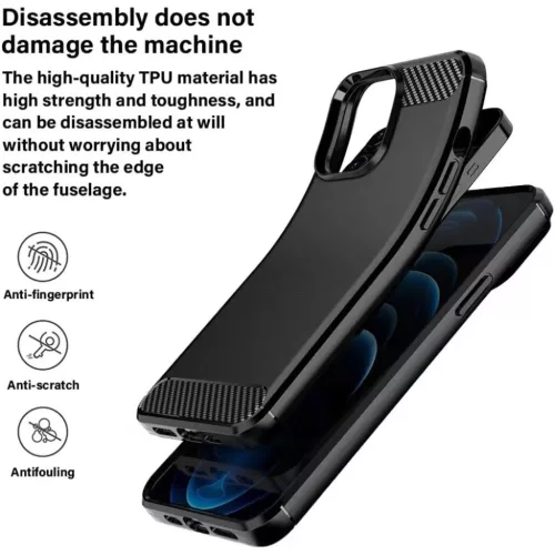 Oppo A6x 4G / A6x 5G Kék Techsuit Carbon Szilikon tok-5949419366534 3 kép