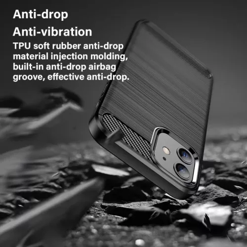 Oppo A6x 4G / A6x 5G Kék Techsuit Carbon Szilikon tok-5949419366534 6 kép
