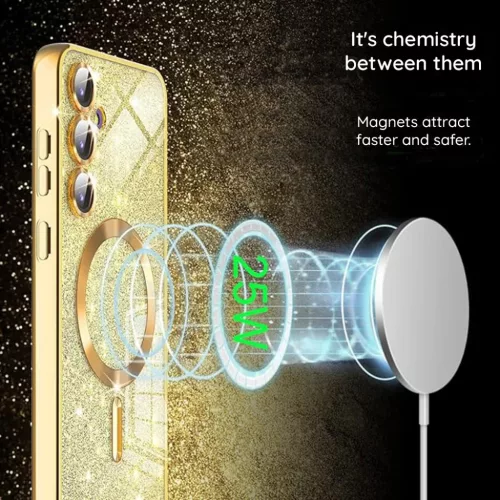 Samsung Galaxy A57 5G Arany Techsuit - Luxury Glitter MagSafe tok-5949419366817 10 kép