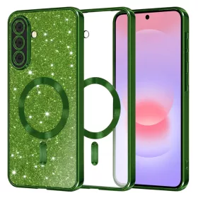 Samsung Galaxy A37 5G Mélyzöld Techsuit Lux Glitter MagSafe tok-5949419366657 1 kép