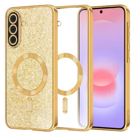   Samsung Galaxy A37 5G Arany Techsuit - Luxury Glitter MagSafe tok