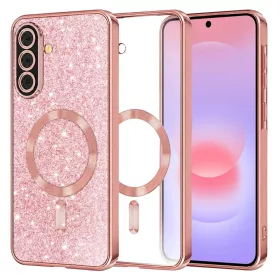 Samsung Galaxy A37 5G Rose Gold Techsuit - Luxury Glitter MagSafe tok-5949419366565 1 kép