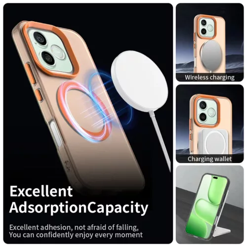 Honor 600 / 600 Pro Narancs Techsuit CandyCase fliptok-5949419367715 5 kép