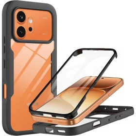   Honor 600 / 600 Pro Fekete Techsuit - ColorVerse 360 Series + Kijelzővédő tok