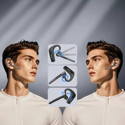Techsuit - Premium Bluetooth Headset PowerTalks (G6) - BT5.4, kettős -5949419368361 3 kép