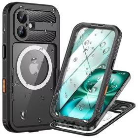 ShellBox - Vízálló IP68 tok - iPhone 16 - Fekete tok-5949419368378 1 kép
