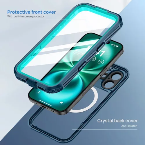 ShellBox - Vízálló IP68 tok - iPhone 16 - Fekete tok-5949419368378 4 kép