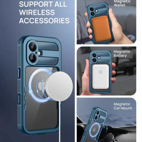 ShellBox - Vízálló IP68 tok - iPhone 16 - Fekete tok-5949419368378 7 kép