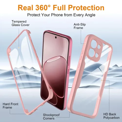Oppo A6 Pro 4G Rózsaszín Techsuit - ColorVerse 360 Series + Kijelző-5949419368415 2 kép