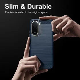 Xiaomi Redmi A7 Pro 4G Kék Techsuit Carbon Silicone tok-5949419368835 2 kép