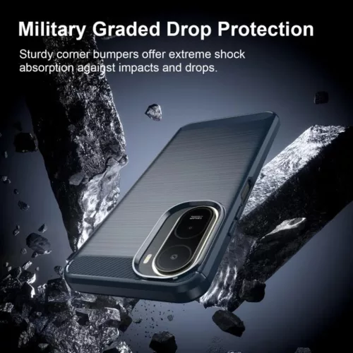 Xiaomi Redmi A7 Pro 4G Kék Techsuit Carbon Silicone tok-5949419368835 4 kép