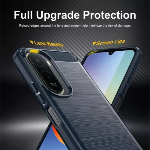 Xiaomi Redmi A7 Pro 4G Kék Techsuit Carbon Silicone tok-5949419368835 5 kép