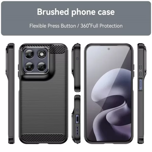 Motorola Moto G87 Fekete Techsuit - Carbon Silicone tok-5949419370425 6 kép