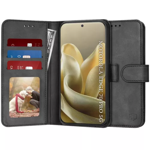 Motorola Edge 70 Pro Fekete Techsuit Diary fliptok-5949419370937 1 kép