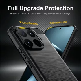 Xiaomi 17T Pro Fekete Techsuit Carbon Silicone tok-5949419371446 2 kép