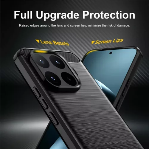 Xiaomi 17T Pro Fekete Techsuit Carbon Silicone tok-5949419371446 2 kép