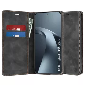 Xiaomi 17T Pro fekete Techsuit Confy Cover fliptok, tok-5949419371385 1 kép