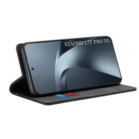 Xiaomi 17T Pro fekete Techsuit Confy Cover fliptok, tok-5949419371385 2 kép