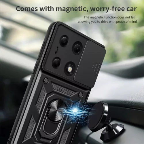 Xiaomi Redmi Note 13 Pro 4G / Poco M6 Pro 4G Fekete Techsuit CamShield-5949419373365 5 kép