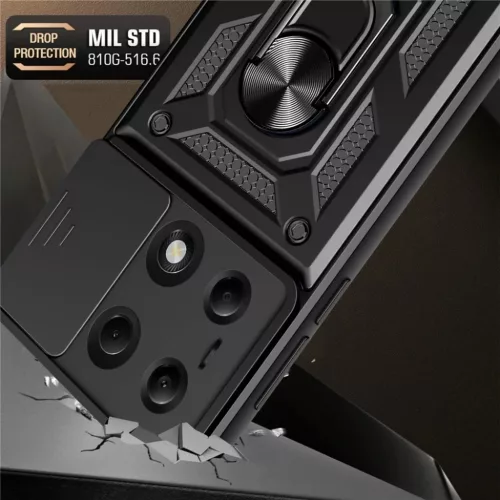 Xiaomi Redmi Note 13 Pro 4G / Poco M6 Pro 4G Fekete Techsuit CamShield-5949419373365 6 kép