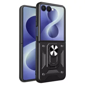 Samsung Galaxy Z Flip8 Fekete Techsuit CamShield Series tok