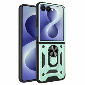 Samsung Galaxy Z Flip8 Zöld Techsuit - CamShield Sorozat tok-5949419374416 1 kép
