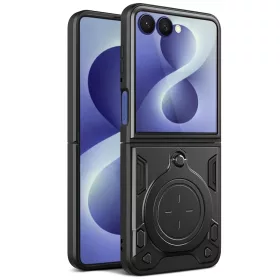 Samsung Galaxy Z Flip8 Fekete Techsuit CamGuard Pro tok-5949419374386 1 kép