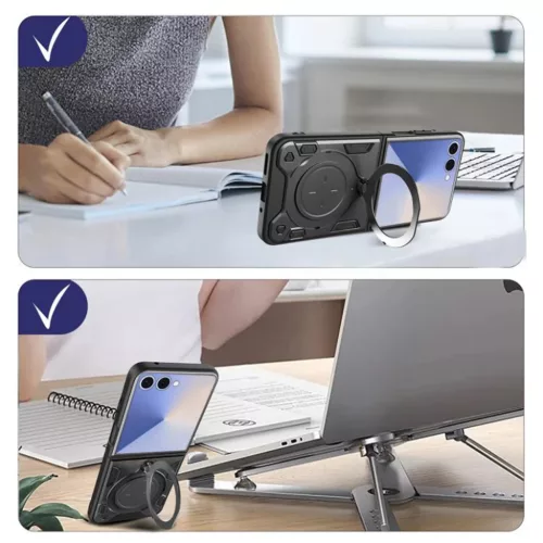 Samsung Galaxy Z Flip8 Rose Gold Techsuit CamGuard Pro tok-5949419374348 5 kép
